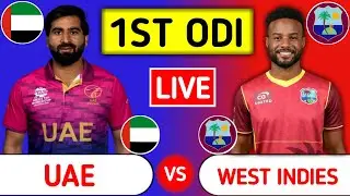 United Arab Emirates Vs West Indies Live | UAE vs WI - 1st ODI