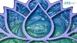 Lotus with Epoxy Resin, Alcohol Inks, and Pebeo Fantasy Prisme Paint | Dryer Days