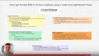 how i got funded $50K in 24 hours without using a credit card (LightStream Hack)