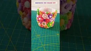 Make this beautiful pen holder with super clay | Aesthetic desk decor |DIY Craft Studio.