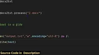 Python Script to Extract Text & Images From Word Document File .DOCX Using docx2txt Library in CMD