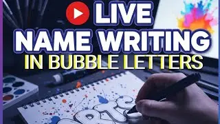 Comment your NAME 📜🖍️Smooth Bubble Calligraphy #Darklightarts143 #calligraphy #art #fonts #artlovers
