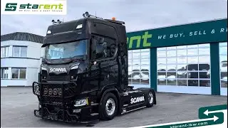 verkauft - Scania S590 V8 Standklima, Retarder, Vollluftfederung, Alu, SZM25021, www.starent-lkw.com