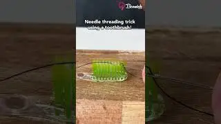 Needle threading trick using a toothbrush! 🪡 #threading #toothbrush #tricks