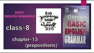 Basic English Grammar by RK Sinha book class-8 (preposition)