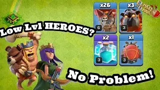 3 STAR with LOW LEVEL or NO HEROES! Th10 Electrone LaLo | Clash of Clans
