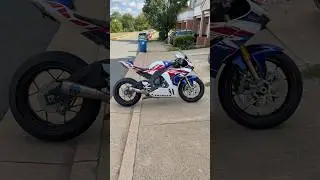 Honda Fireblade cold start with Arrow titanium exhaust 🔥😮&zwj;💨