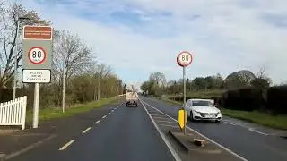 N3 Drive to Virginia in Co. Cavan in Ireland. March 2022