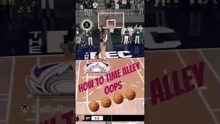 How to time alley oops in NBA2k24! #nba2k24 #viral #shorts