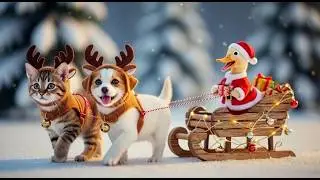Santa Duck&rsquo;s Wild Ride! 🦆🎅 Puppy & Kitty Reindeer Save the Day 🦌✨