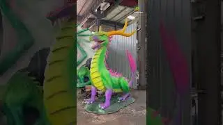 Animatronic Western dragon model, smoke,boundless business opportunities to shopping mall.#beast