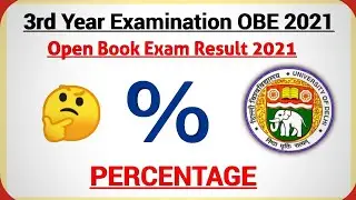 DU SOL | Third Year Exam OBE 2021 | OBE Exam Percentage for Open book exam | Third Year OBE Result