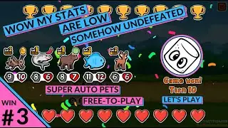 Wow My Stats Are Low Somehow Undefeated - Super Auto Pets Win # 3