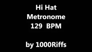 Hi Hat Metronome 129 BPM - Beats Per Minute