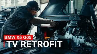 BMW X5 G05 Installing OEM TV system, where place TV antenna ? We find good place and show.