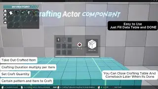 Crafting Component -- Inventory Actor Component plus Survival Property