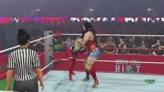 Supergirl vs. Wonder Woman (c), W. Women's Championship (North Pole Riot XII, M3)