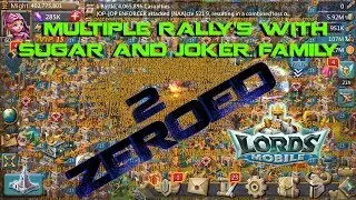 2 Players ZEROED with multiple Rally's from Sugar & Joker family - Lords Mobile