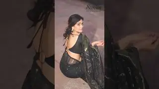 Black Backless Blouse with Stylish Saree Look #saree #blouse #designerblouse