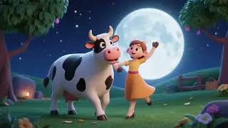 Cow and the Moonlight Dance | Kids Song & Nursery Rhyme 🐄🌙🎵