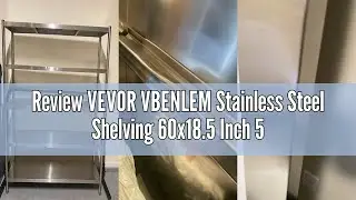 Review VEVOR VBENLEM Stainless Steel Shelving 60x18.5 Inch 5 Tier Adjustable Shelf Storage Unit Stai
