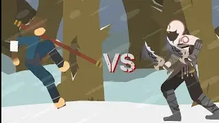sun wukong vs kratos [Stick nodes Animation]