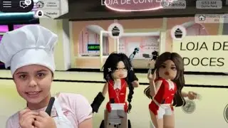 TRABALHAMOS EM UMA LOJA DE DOCES E CONSEGUIMOS COMPRAR UMA CASA #brookhaven | Brincando com a Isa RP