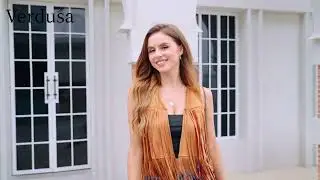 Verdusa Women's Tassel Sleeveless Vest 70s Hippie Faux Suede Fringe Jacket Cardigan