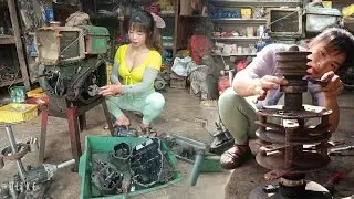 Genius Girl Full Restoration of a 1980 Vintage 15HP Diesel Engine