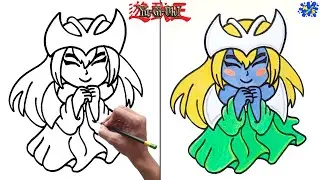 How to Draw Toon Mystical Elf from Yu-Gi-Oh || Step by step