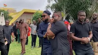 Sam George & Bawumia cries uncontrollably as he lays flower for the 8 victims of Helipcopter crash