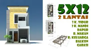 Rumah 2 lantai 5x12, 3 kamar tidur
