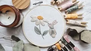Easter bunny hand embroidery pattern | Botanical embroidery | Hand embroidery for beginners