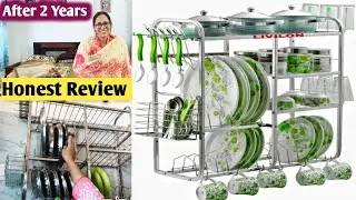 Before buying a utensil rack, watch this ! बर्तन रैक रिव्यू | 2 साल बाद का रियल रिज़ल्ट।Bartan rack