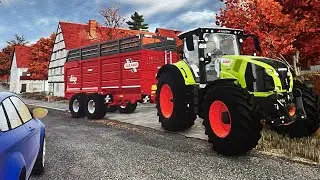Harvesting corn and feeding cow episode 1 daheim