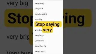 stop saying very 📚📚 #learnenglish #englishvocabmastery #education