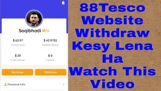 How To Recharge And Withdraw From 88Tesco.tv || 88Tesco.tv Withdraw Proof || Online Earning Pakistan