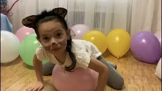 Kid play with balloons ! Mira have fun playtime with ABC song !