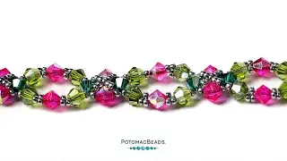 Eternally Yours Bicone Bracelet - DIY Jewelry Making Tutorial by PotomacBeads