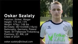 Oskar Szalaty | College Soccer Recruiting Highlight Video | Class of 2024 | short version