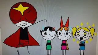 Power Up Villain Evil Hooper Race Popper Team Time Meet Powerpuff Girls Baton 2017