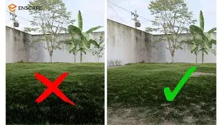 ✅ CỎ VÀ SETTING ÁNH SÁNG NGOẠI THẤT ENSCAPE SKETCHUP | LTA DESIGN