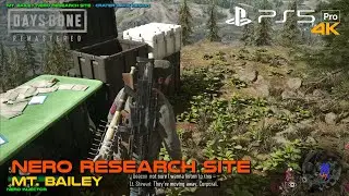 DAYS GONE REMASTERED | Mt. Bailey Nero Research Site | PS5 Pro | 4K