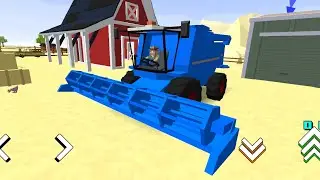 Blocky Farm and Racing Sim 2020: Busy Farm Worker - All Agricultural Vehicles on Field