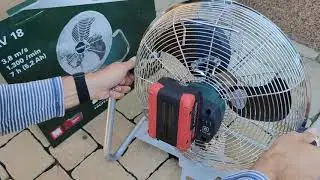 Unpacking / unboxing CORDLESS FAN Metabo AV 18 606176850