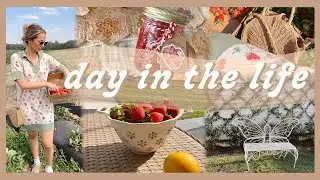 DAY IN THE LIFE | strawberry picking, homemade jam, & new garden additions!