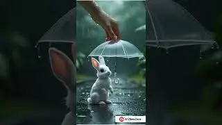 A Tiny Rabbit&rsquo;s Rainy Escape 🐇☂️ | Kindness in 8 Seconds