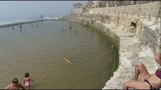 Sintra Beach, Azenhas do Mar Walk August 2021, Lisbon Portugal [4k Ultra HD]