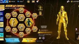 TOP GOLDEN CRIMINAL RING SPIN IS BACK! 🔥 NEW EVENT + CRIMINAL BUNDLE RETURN  FREE FIRE LUCK ROYALE 🤑