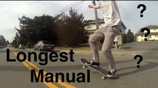 WORLD RECORD? Longest skateboard manual 2013 | Garrett Ginner